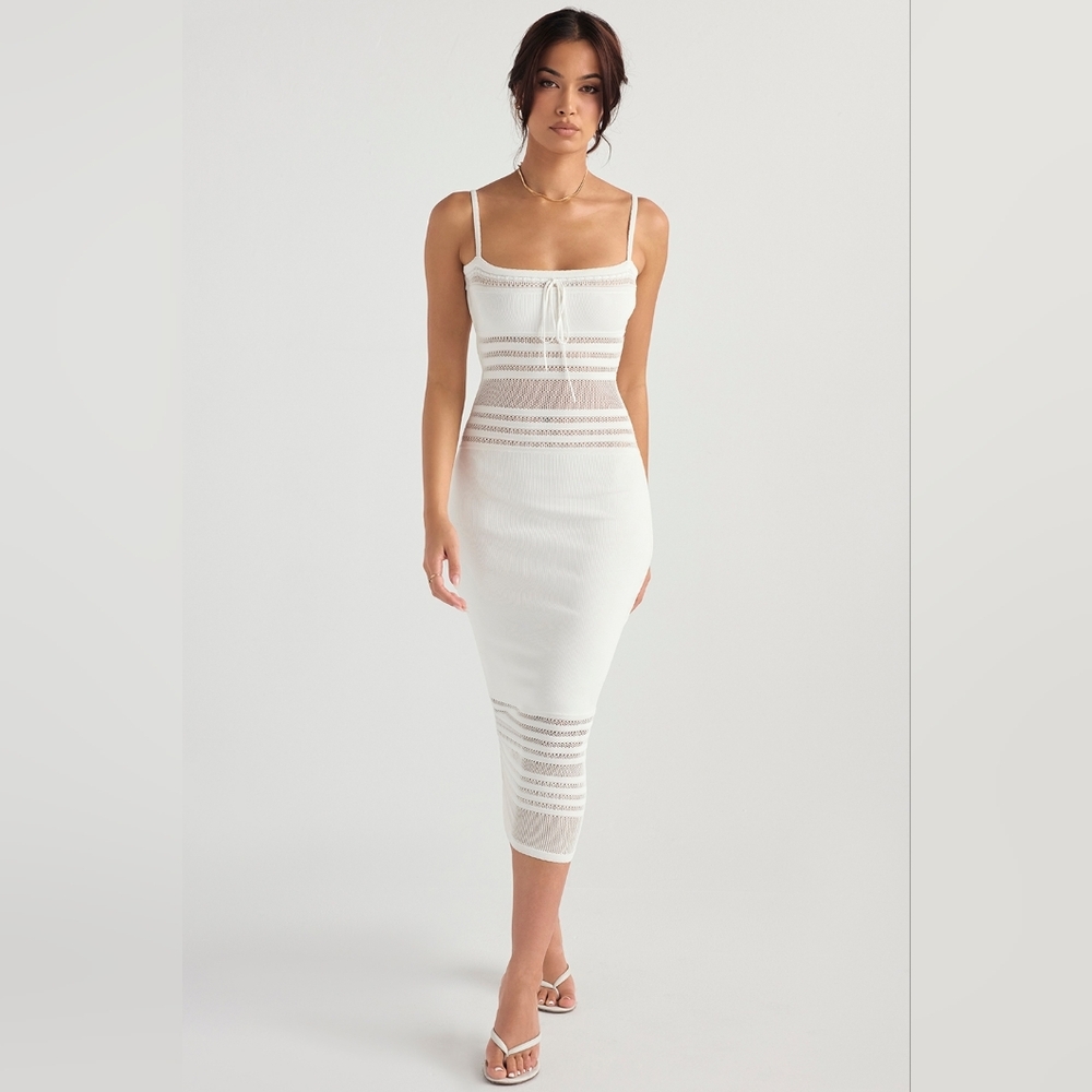 House of CB White Strapless Dress